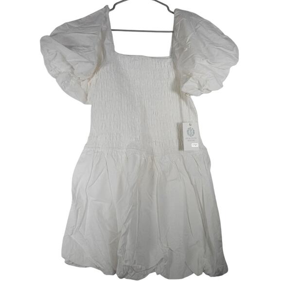 New Tuckernuck Hyacinth House White Smocked Puff Sleeve Catarina Dress M 1741-20 - Picture 5 of 14